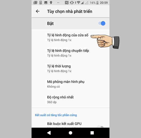 Tắt hình động